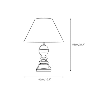 Borealis Table Lamp – detail 2 — Dimension drawings 1