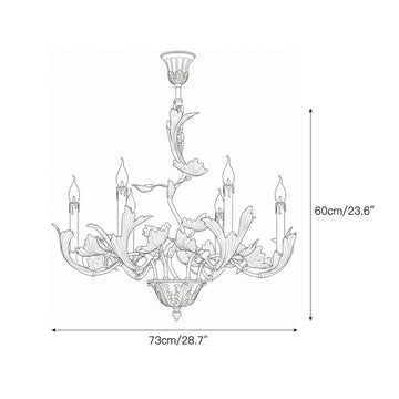 Borgia Brass Chandelier – detail 3 — Dimension drawings 1