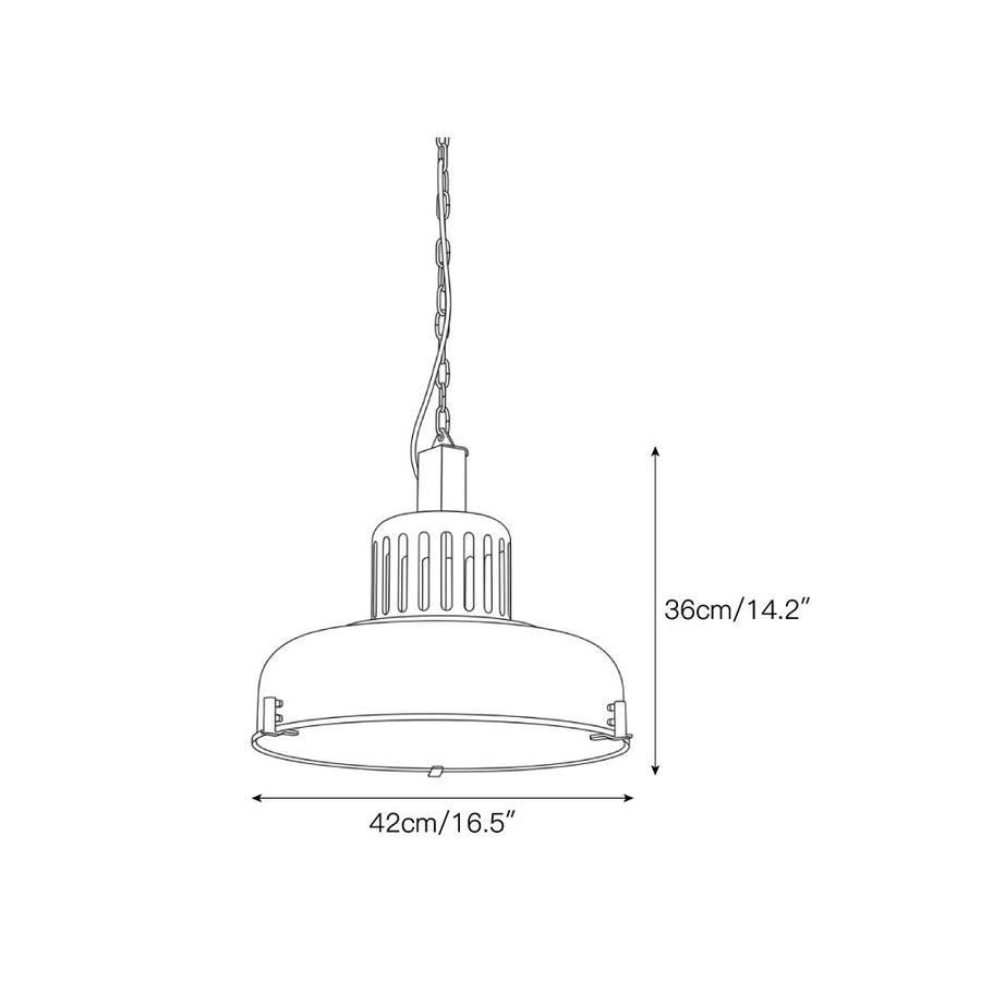 Lampada a sospensione Bostonian Industrial — Dimension drawings 1