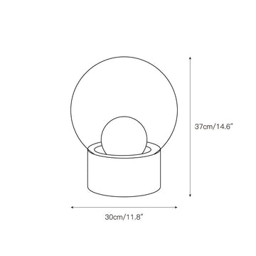 Boule Table Lamp – detail 4 — Dimension drawings 2