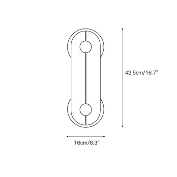 Brace Alabaster Wall Lamp – detail 3 — Dimension drawings 1