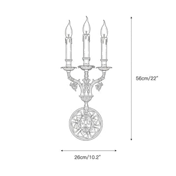 Brad Palace Wall Lamp – detail 5 — Dimension drawings 1