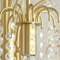 Load image into Gallery viewer, Brass Candle Crystal Chandelier