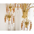 Load image into Gallery viewer, Brass Candle Crystal Chandelier