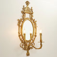 Load image into Gallery viewer, Brass Carved Mirror Wall Lamp