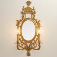Load image into Gallery viewer, Brass Carved Mirror Wall Lamp