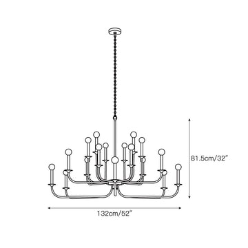 Odensa Chandelier – detail 5 — Dimension drawings 2