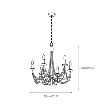 Brentwood Chandelier – detail 4 — Dimension drawings 2