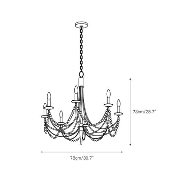 Brentwood Chandelier – detail 3 — Dimension drawings 1
