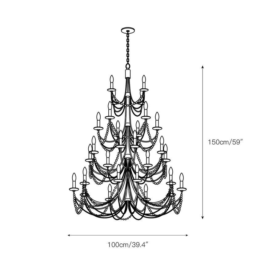 Brentwood Chandelier – detail 6 — Dimension drawings 4