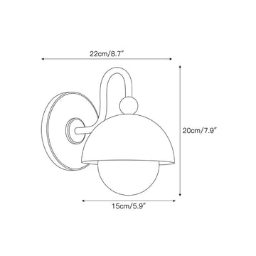 Brevane Wall Sconce – detail 3 — Dimension drawings 1