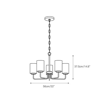 Breyona Chandelier – detail 3 — Dimension drawings 1