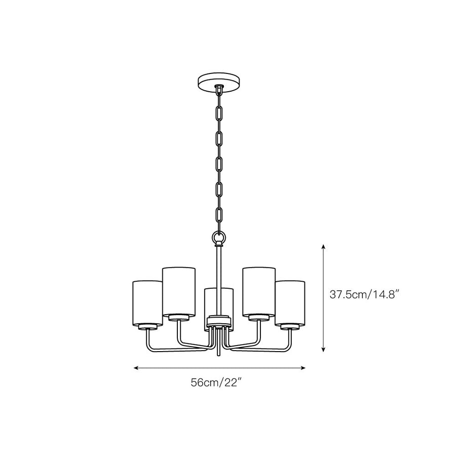 Breyona Chandelier – detail 3 — Dimension drawings 1