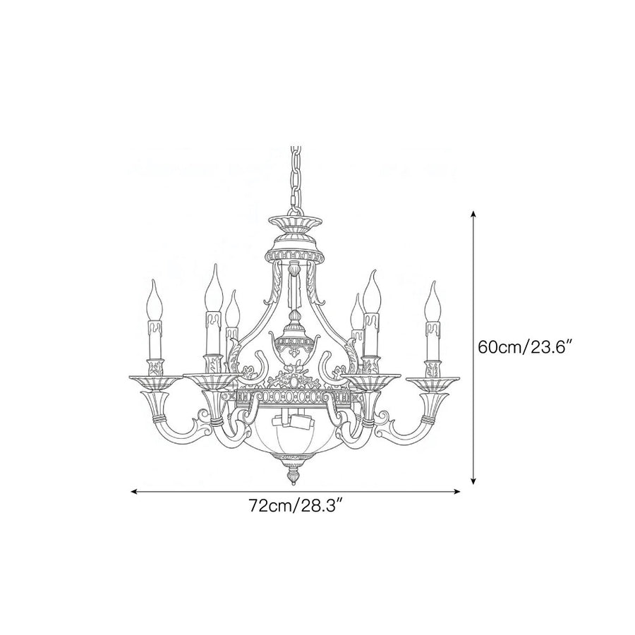 Lustre Bridgewater em Latão — Dimension drawings 1