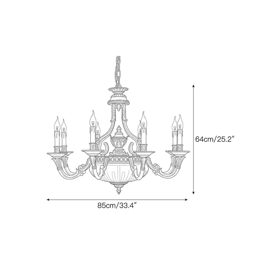 Lustre Bridgewater em Latão — Dimension drawings 2