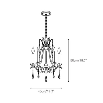 Brio Crystal Chandelier – detail 3 — Dimension drawings 1
