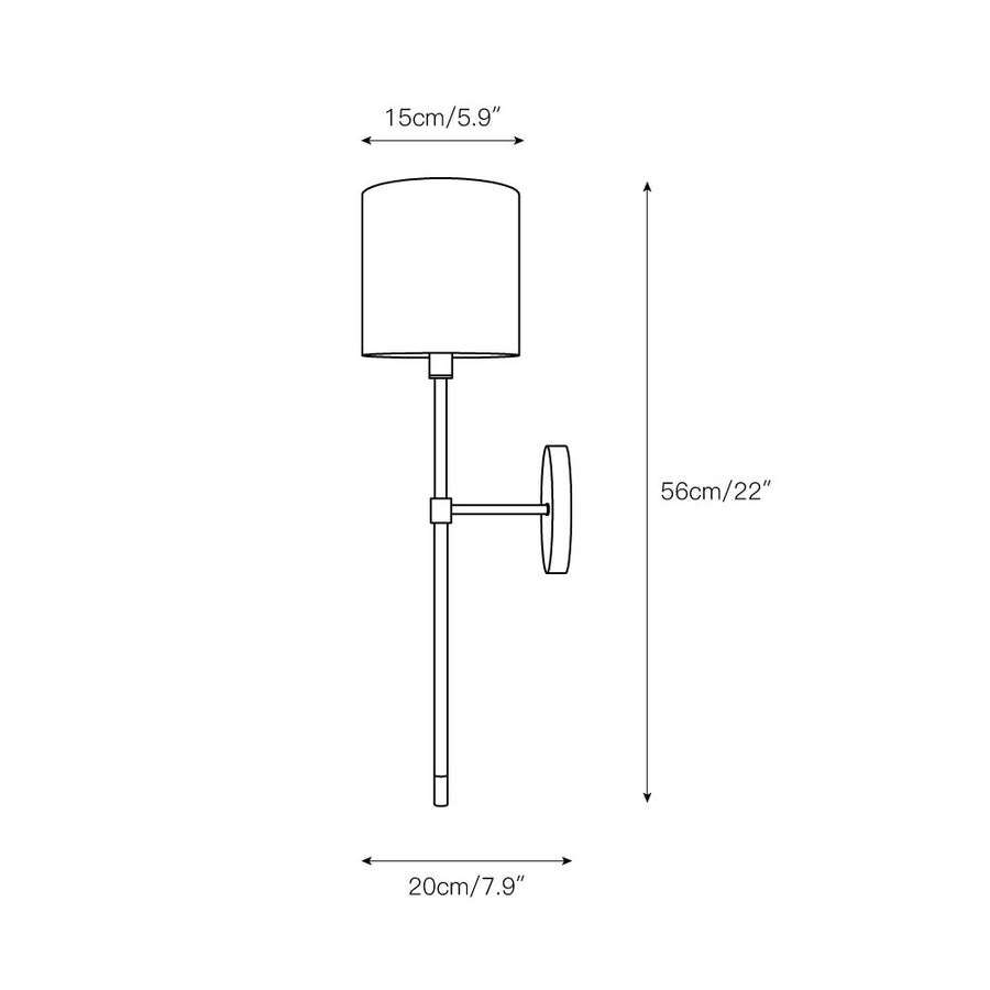 Bristow Wall Lamp – detail 3 — Dimension drawings 1