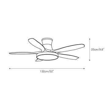 Bronx 52″ Ceiling Fan Light – detail 3 — Dimension drawings 1