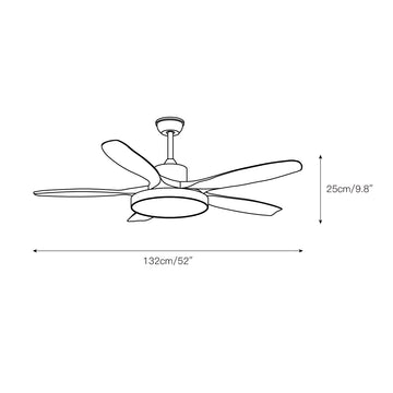 Bronx 52″ Ceiling Fan Light – detail 4 — Dimension drawings 2