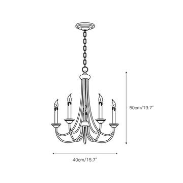 Brooks Chandelier – detail 4 — Dimension drawings 1