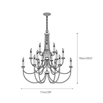 Brooks Chandelier – detail 6 — Dimension drawings 3