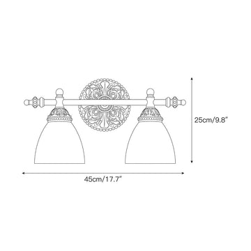 Brooks Vanity Alabaster Wall Sconce – detail 4 — Dimension drawings 2