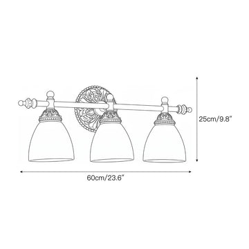 Brooks Vanity Alabaster Wall Sconce – detail 5 — Dimension drawings 3