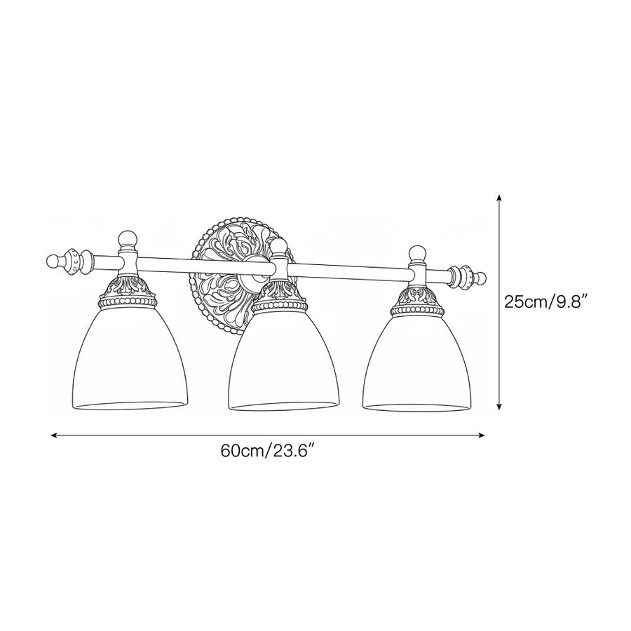 Brooks Vanity Alabaster Wall Sconce – detail 5 — Dimension drawings 3