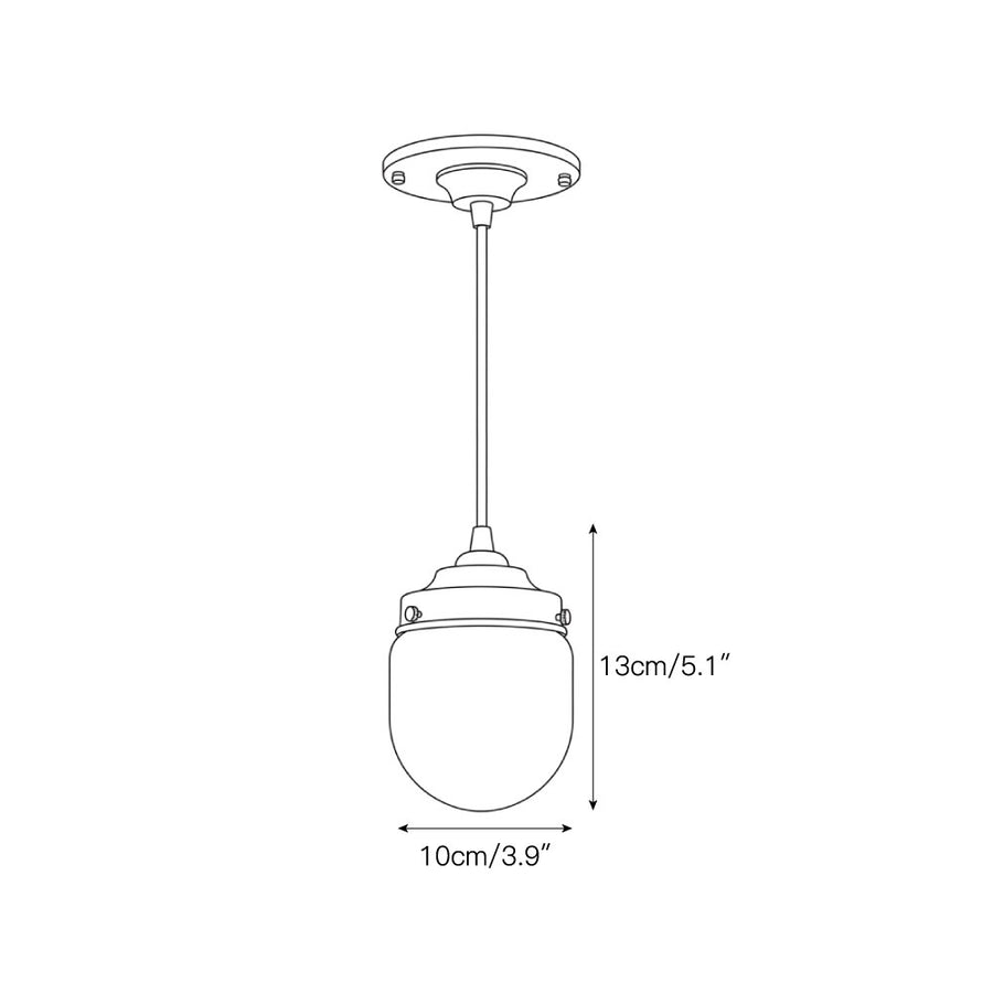 Bullet-shaped Alabaster Pendant Lamp – detail 3 — Dimension drawings 1