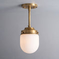 Load image into Gallery viewer, Bullet-shaped Alabaster Semi-Flush Mount Ceiling Light