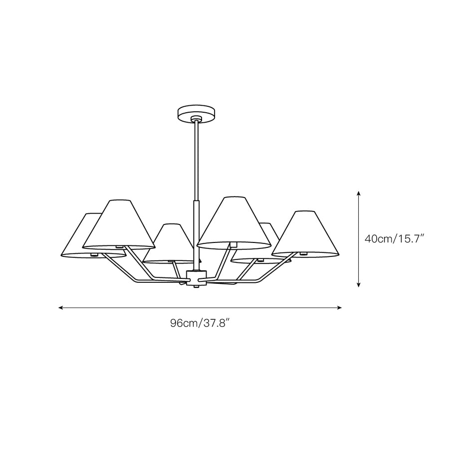 Burke Chandelier – detail 4 — Dimension drawings 2