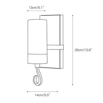 Cabot Wall Lamp – detail 3 — Dimension drawings 1