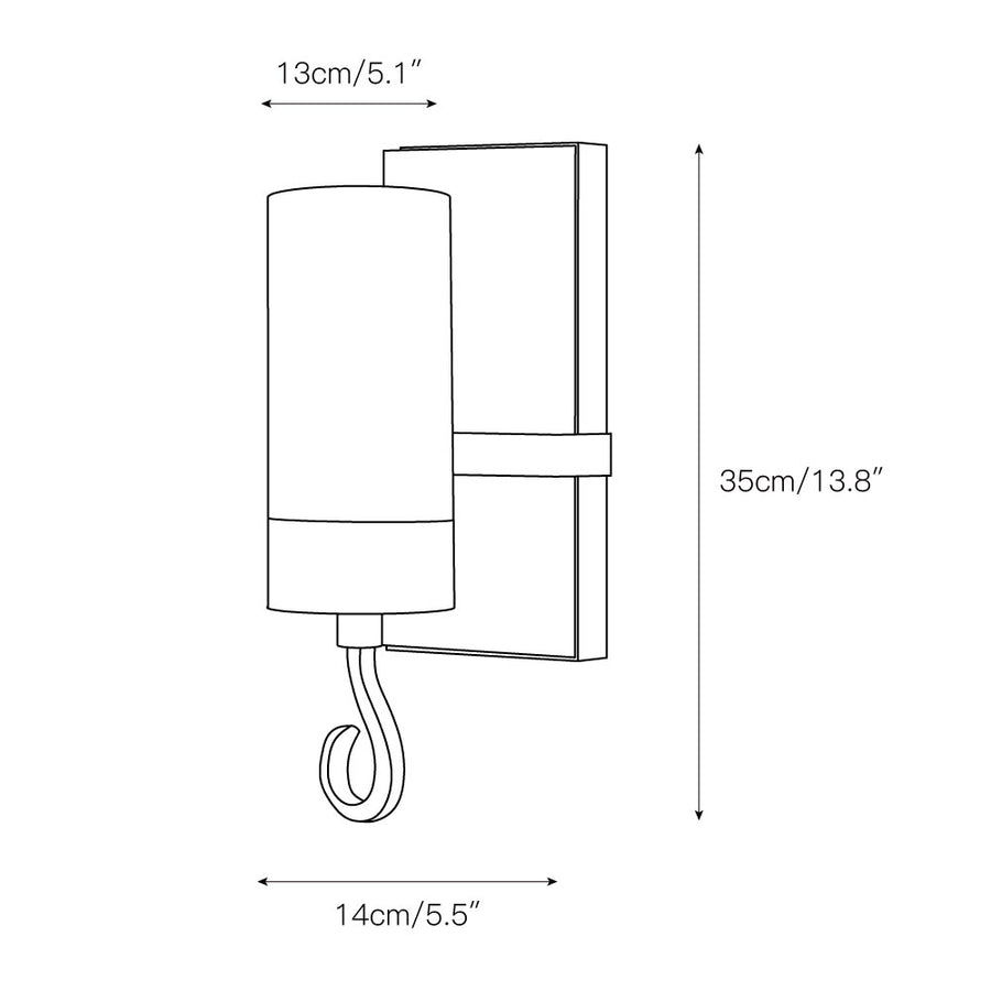 Cabot Wall Lamp – detail 3 — Dimension drawings 1