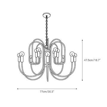 Cabry Chandelier – detail 6 — Dimension drawings 3