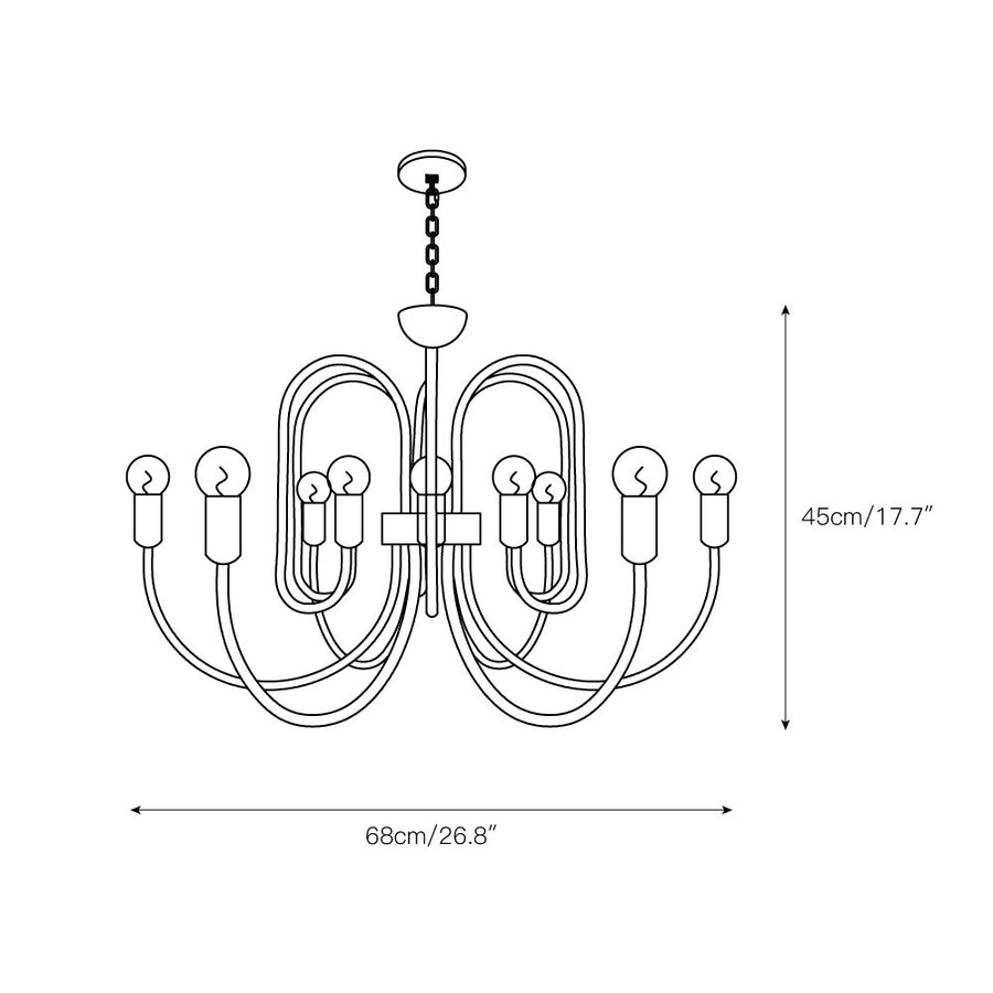 Cabry Chandelier – detail 5 — Dimension drawings 2