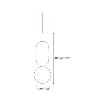 Caelune Alabaster Pendant Lamp – detail 3 — Dimension drawings 2