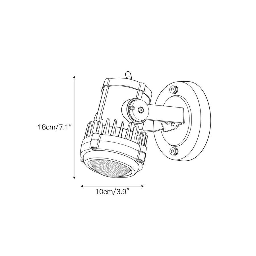 Caldren Wall Sconce — Dimension drawings 2