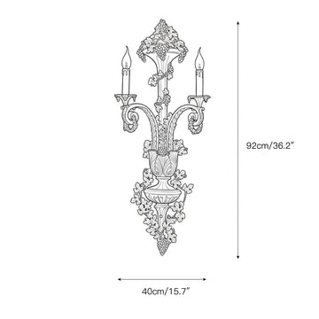 Caldwell Brass Wall Lamp – detail 5 — Dimension drawings 1