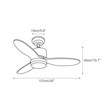 Calisse 42″ Ceiling Fan Light – detail 3 — Dimension drawings 1