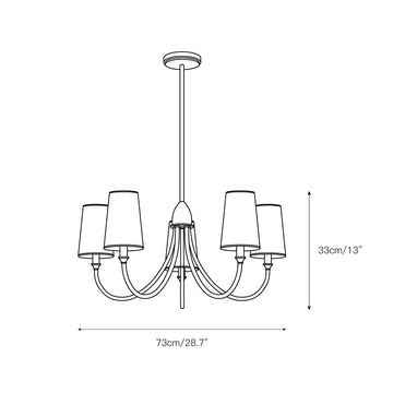 Cameron Chandelier – detail 3 — Dimension drawings 1