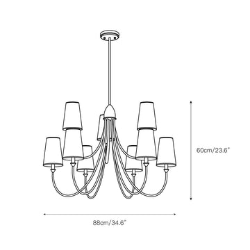 Cameron Chandelier – detail 4 — Dimension drawings 2
