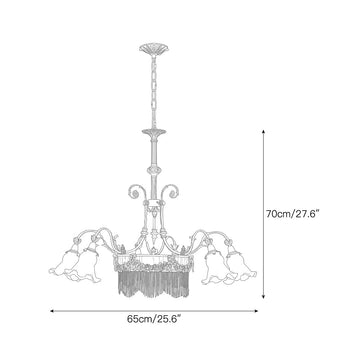 Camille Fringed Chandelier – detail 3 — Dimension drawings 1