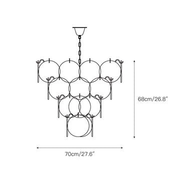 Camisa Murano Glass Chandelier – detail 3 — Dimension drawings 1
