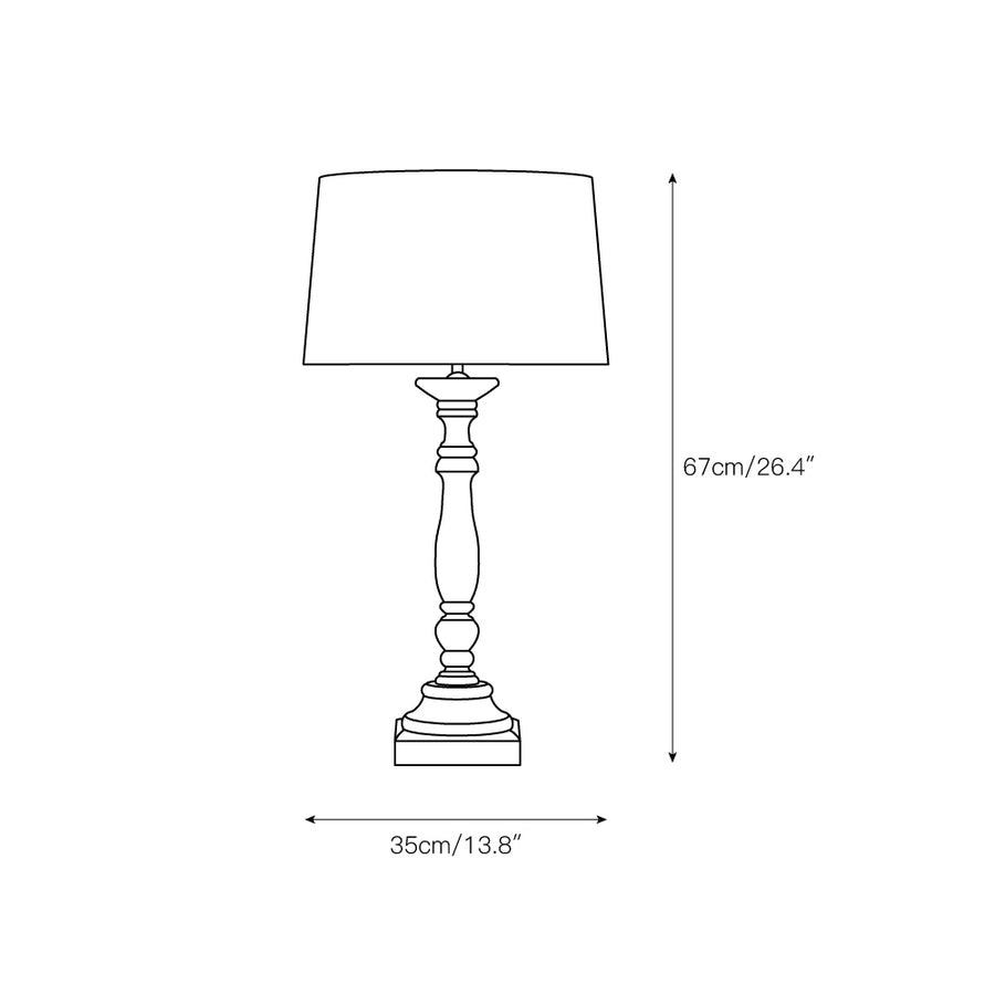 Candela Table Lamp – detail 3 — Dimension drawings 1