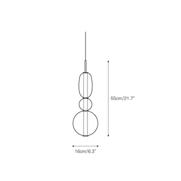 Stained Glass Pendant Lamp – detail 5 — Dimension drawings 3