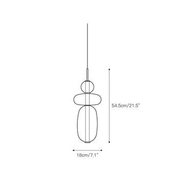 Stained Glass Pendant Lamp – detail 6 — Dimension drawings 4
