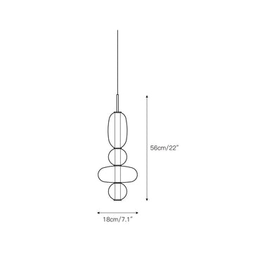 Stained Glass Pendant Lamp – detail 7 — Dimension drawings 5