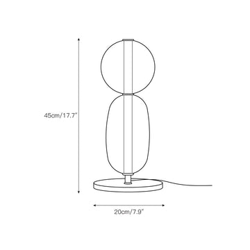 Stained Glass Table Lamp – detail 3 — Dimension drawings 1