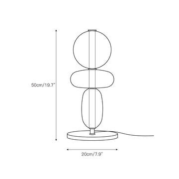 Stained Glass Table Lamp – detail 4 — Dimension drawings 2