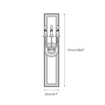 Candle 3-Light Mirrored Sconce – detail 3 — Dimension drawings 1